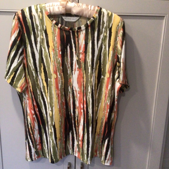 Tan Jay suede-like orange jacket/blazer with  bonus coordinating Tee - Picture 7 of 8